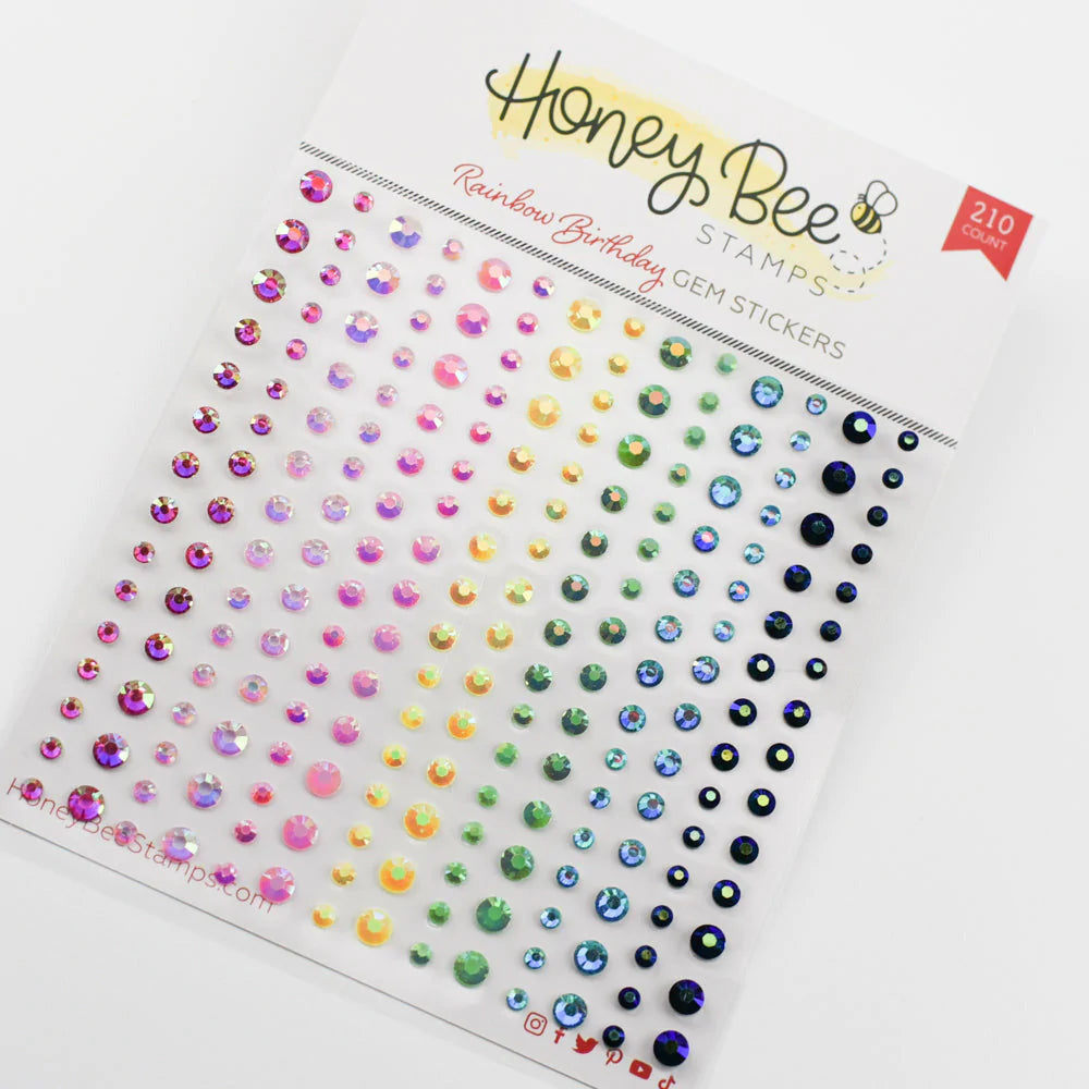 Rainbow Birthday Gem Stickers | 210 Count