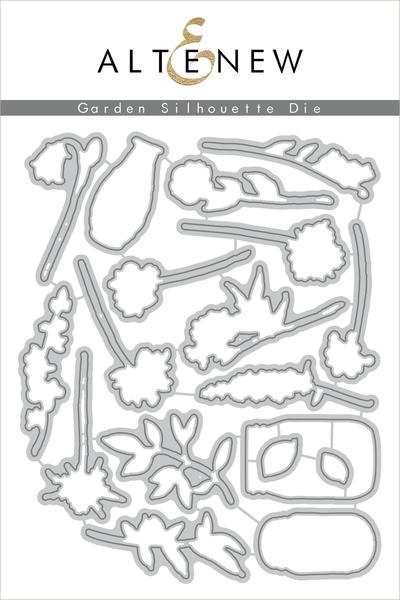 Ensemble de matrices de découpe de silhouette de jardin