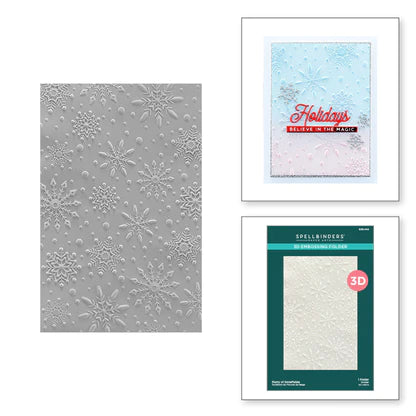 Dossier de gaufrage 3D Flurry of Snowflakes de la collection de Noël