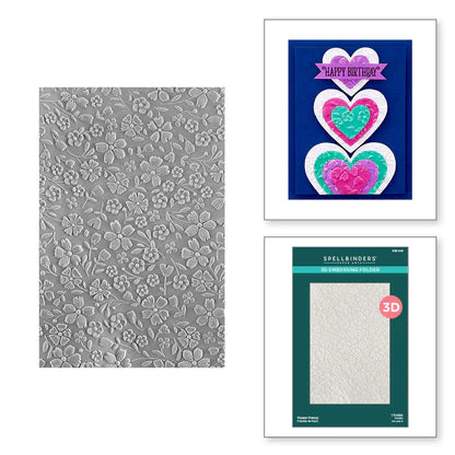 Dossier de gaufrage 3D Flower Frenzy de la collection Floral Reflection