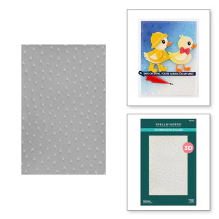 Dossier de gaufrage 3D Raindrops de la collection Showered with Love de Vicki Papaioannou