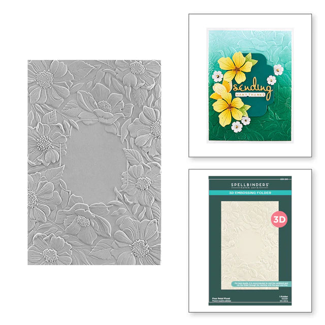 Dossier de gaufrage 3D floral à quatre pétales de la collection Four Petal