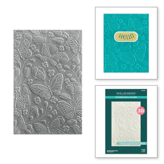 Beautiful Butterflies 3D Embossing Folder from the Stylish Ovals Collection