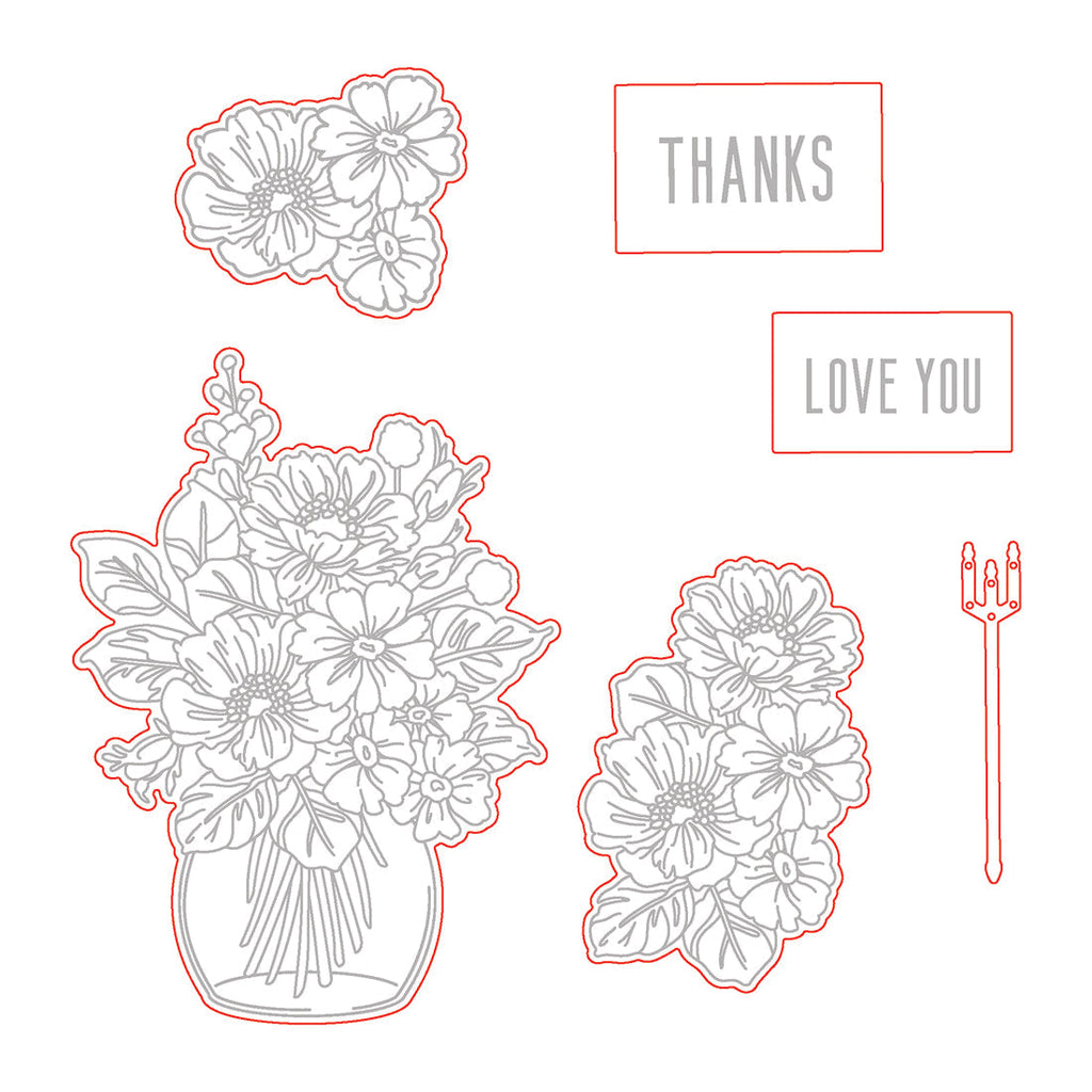 Floral Vase | Honey Cuts Dies - RETIRING