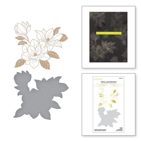 Magnolia Glimmer Blooms Glimmer Hot Foil Plate & Die Set de la collection Yana's Blooms par Yana Smakula