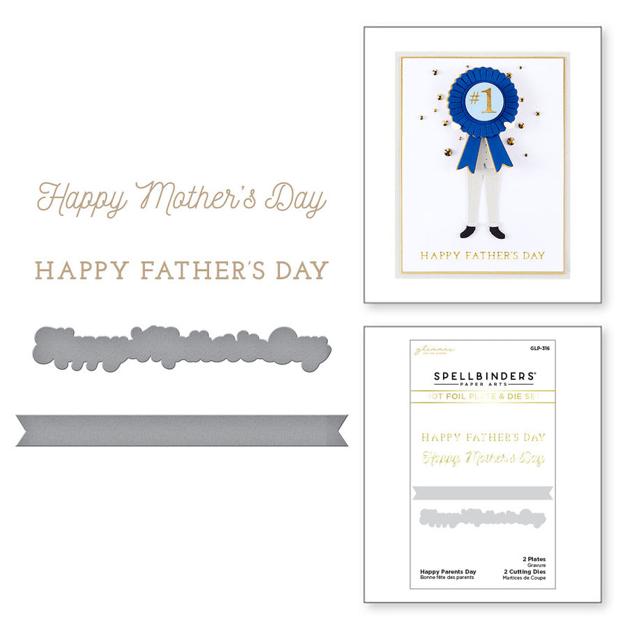 Happy Parents Day Glimmer Hot Foil Plate & Die Set de la collection Happy Dance