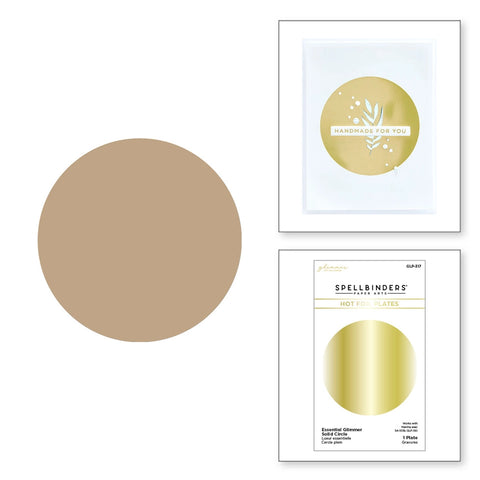 Assiette en aluminium chaud Essential Glimmer Solid Circle Glimmer