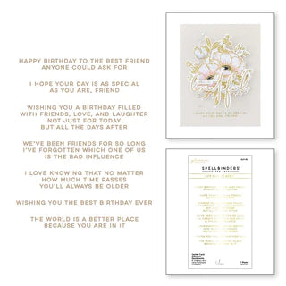 Carte intérieure Glimmer Sentiments Glimmer Hot Foil Plate de la collection Anemone Blooms par Yana Smakula