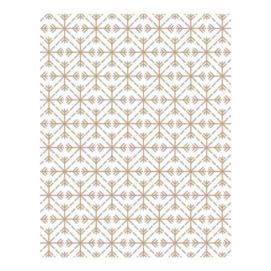Assiette chaude en aluminium Geo Snowflakes Glimmer de la collection Joyful Christmas par Simon Hurley