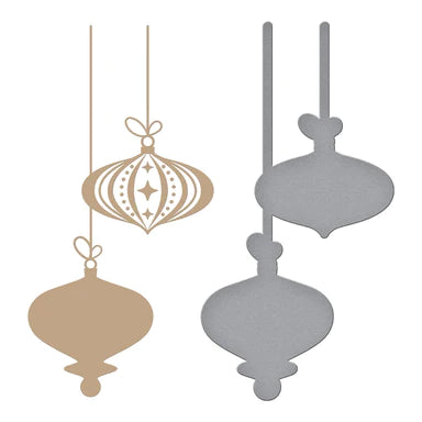 Retro Ornaments Glimmer Hot Foil Plate & Die Set from Joyful Christmas Collection by Simon Hurley