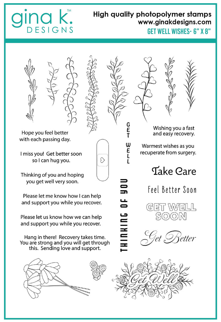 Ensemble de tampons Get Well Wishes