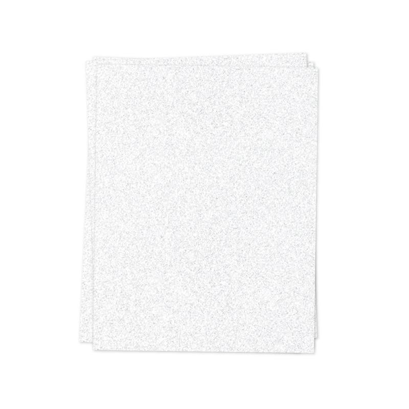 Papier pailleté blanc 8,5x11 (6 par paquet)