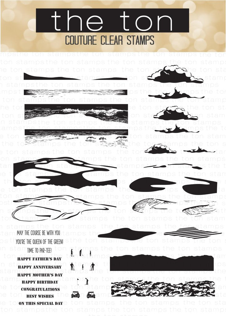 Timbres de superposition de parcours de golf (deux ensembles 6x8)