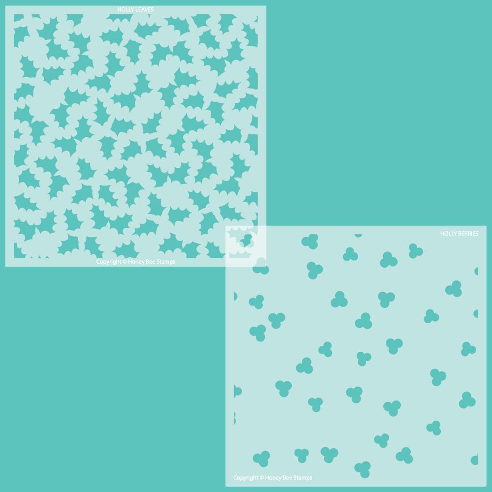 Holly and Berries - Set of 2 Stencils