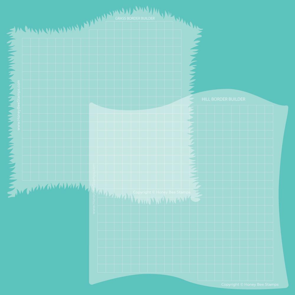 Grassy Hill Borders | Set of 2 Stencils - RETIRING
