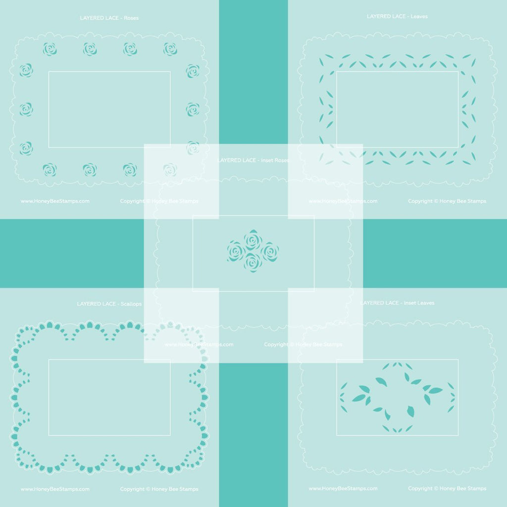 Layered Lace Layering Set Of 5 | 6x6 Stencil