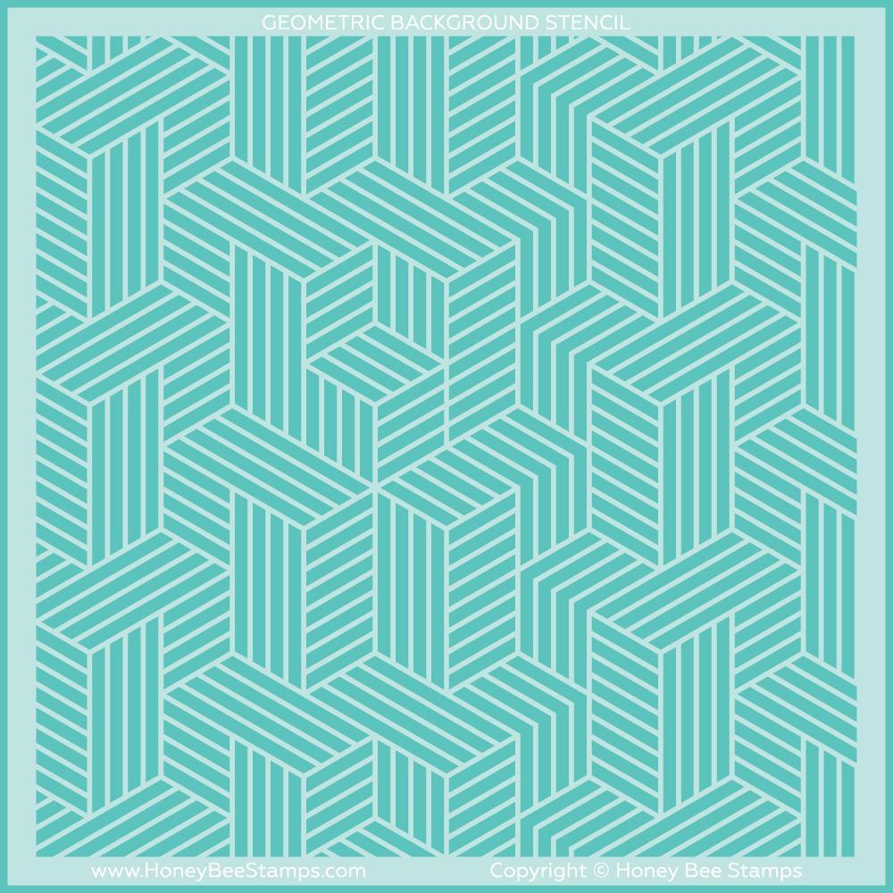 Geometric Lines Background | 6x6 Stencil