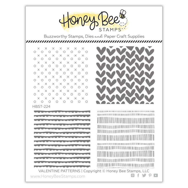 Valentine Patterns 4x4 Stamp Set