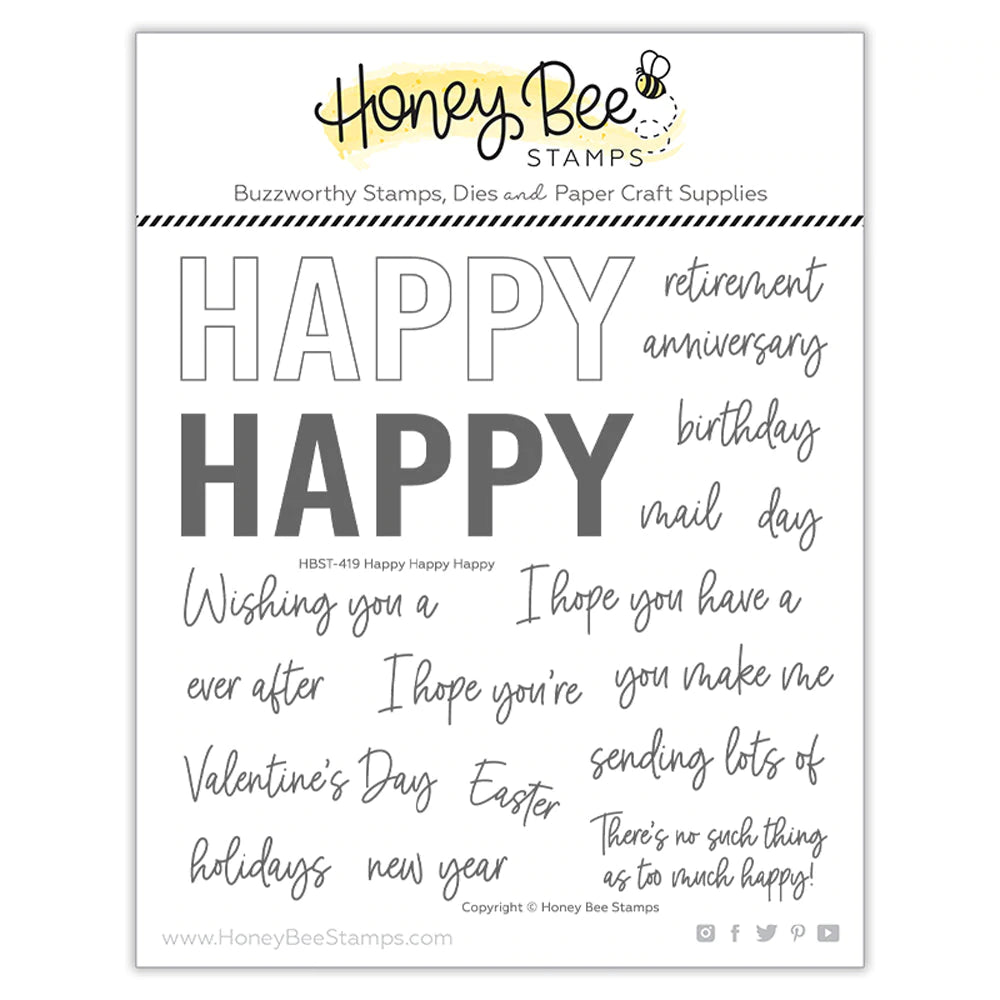 Happy Happy Happy | 6x6 Stamp Set