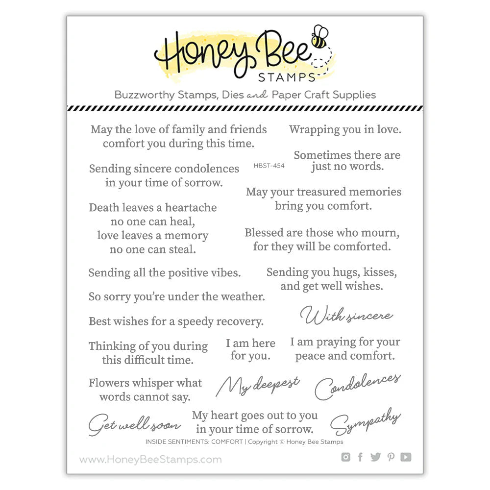 Inside Sentiments: Comfort | 6x6 Stamp Set