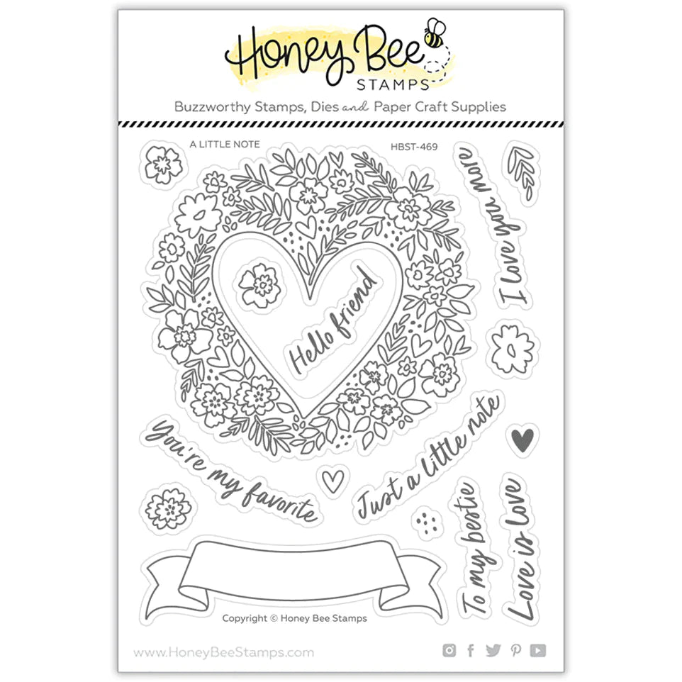 A Little Note - 5x6 Stamp Set - RETIRING