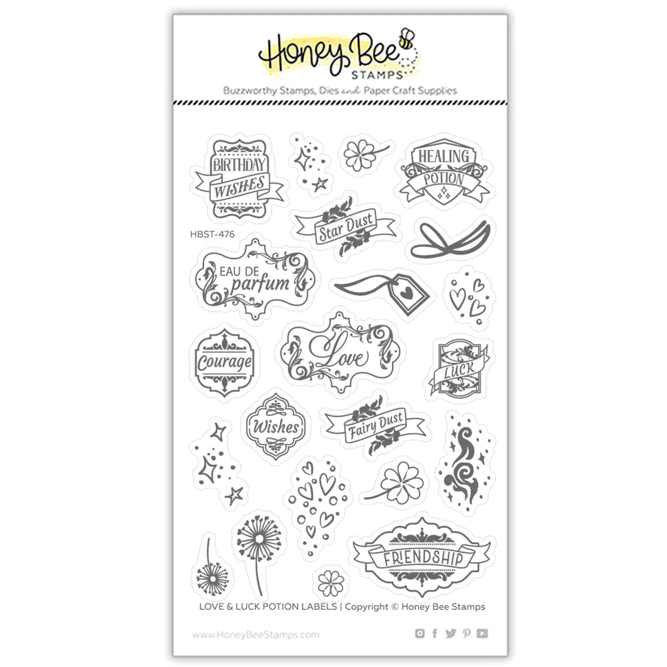 Love & Luck Potion Labels - 4x6 Stamp Set - RETIRING