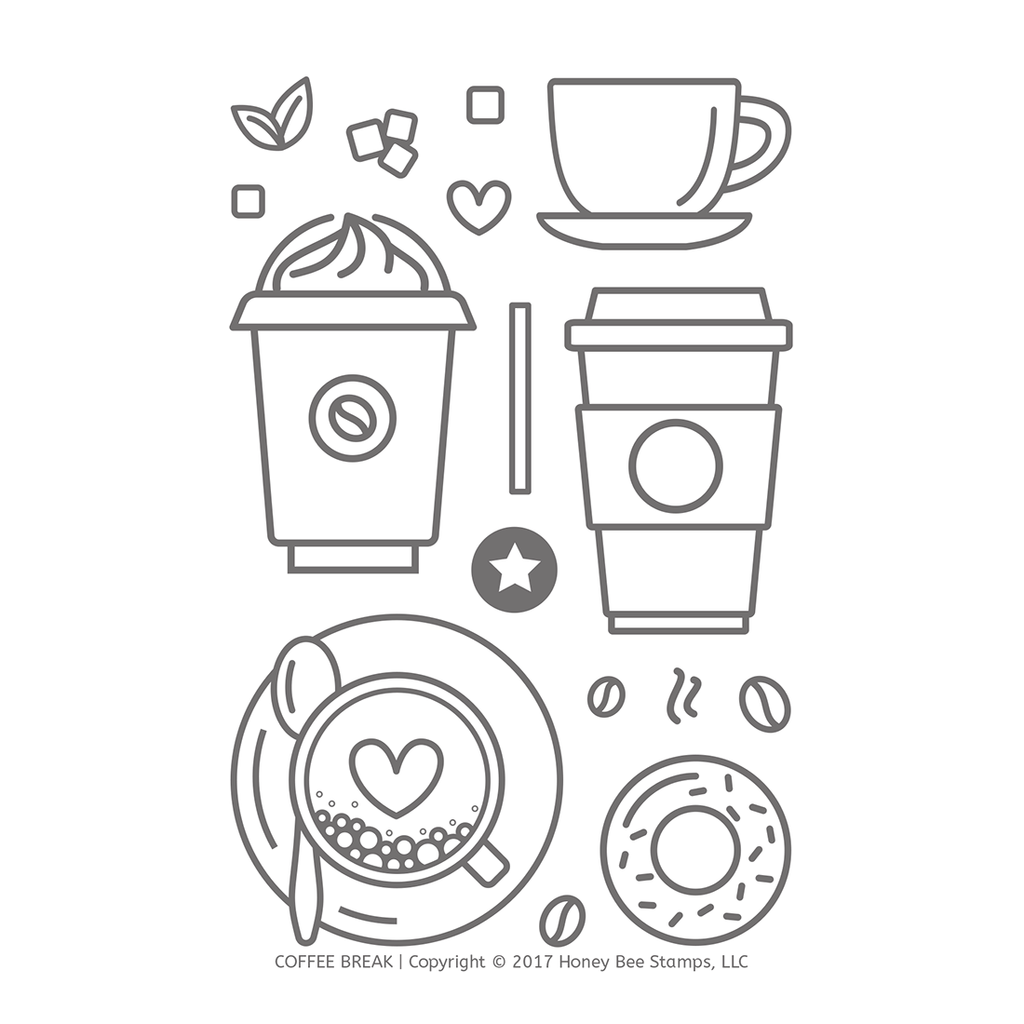 Coffee Break 4x6 Stamp Set