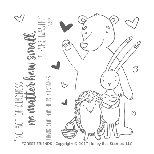 Ensemble de tampons 4x4 Forest Friends