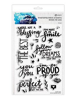 Timbre de mots encourageants