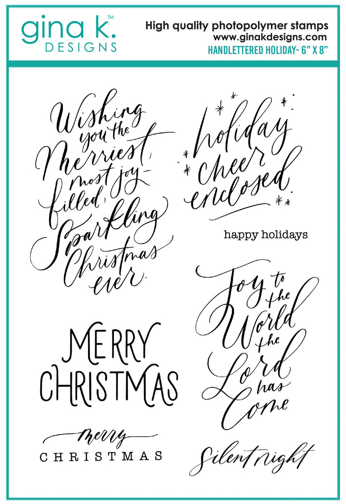 Ensemble de tampons Holidays à lettres manuscrites