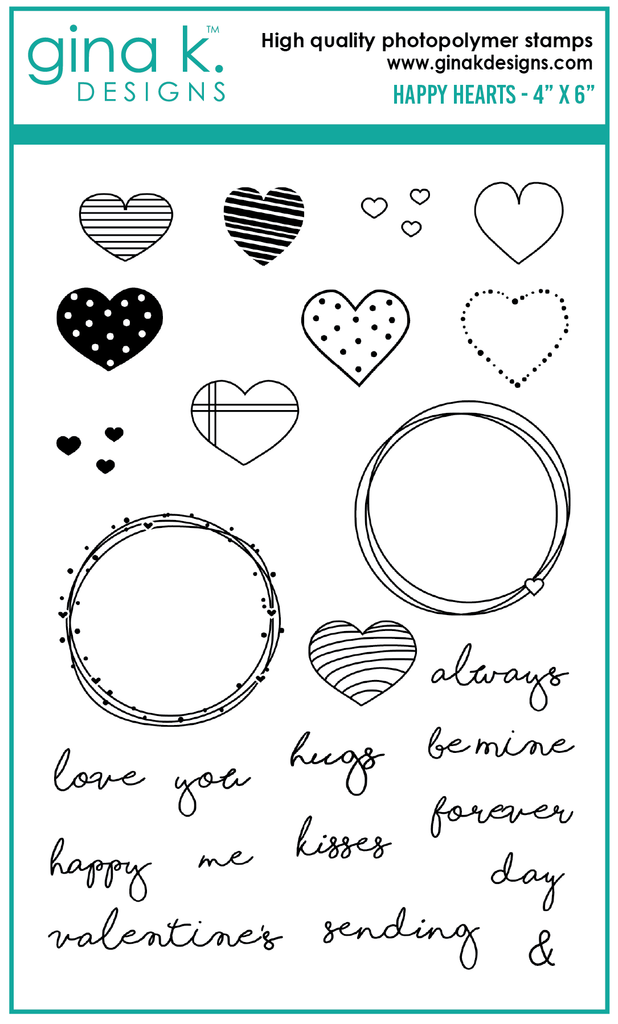 Set de tampons Happy Hearts - Mini set de tampons