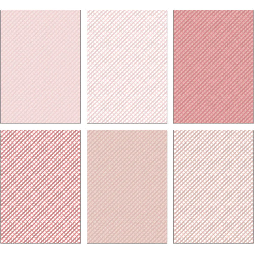 Gingham- Happy Hearts Paper Pad 6x8.5 - 24 Double Sided Sheets