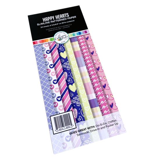 Happy Hearts Slimline Patterned Paper