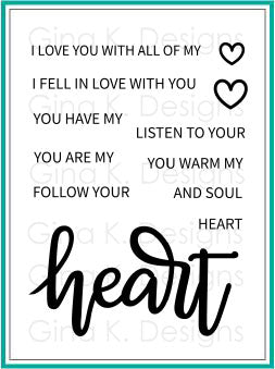 Heart Stamp Set - Mini Stamp Set - RETIRING