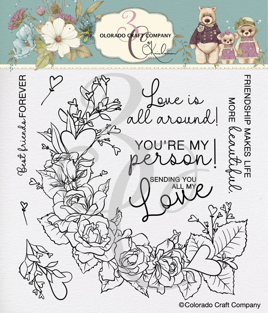 Kris Lauren - Best Friends Forever 6 x 6 Clear Stamps*