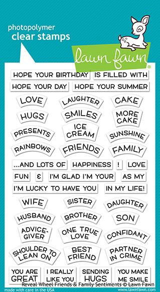 Reveal Wheel Friends and Family Sentiments