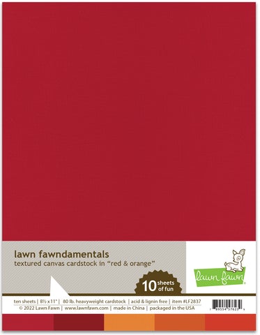 Red And Orange Textured Canvas Cardstock
