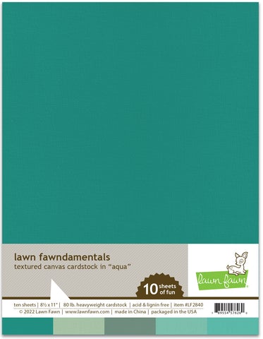 Aqua Textured Canvas Cardstock