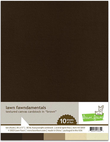 Brown Textured Canvas Cardstock