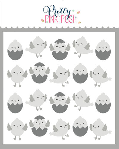 Layered Chicks Stencil (4Lyr)