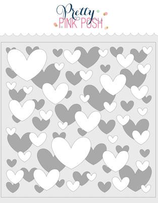 Layered Hearts Stencils (2 Pack)