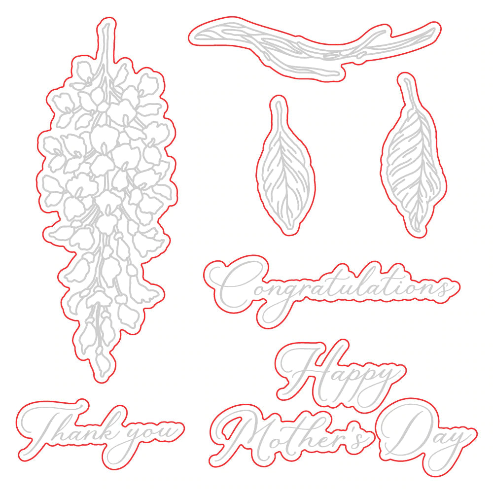 Layering Wisteria | Honey Cuts Dies - RETIRING