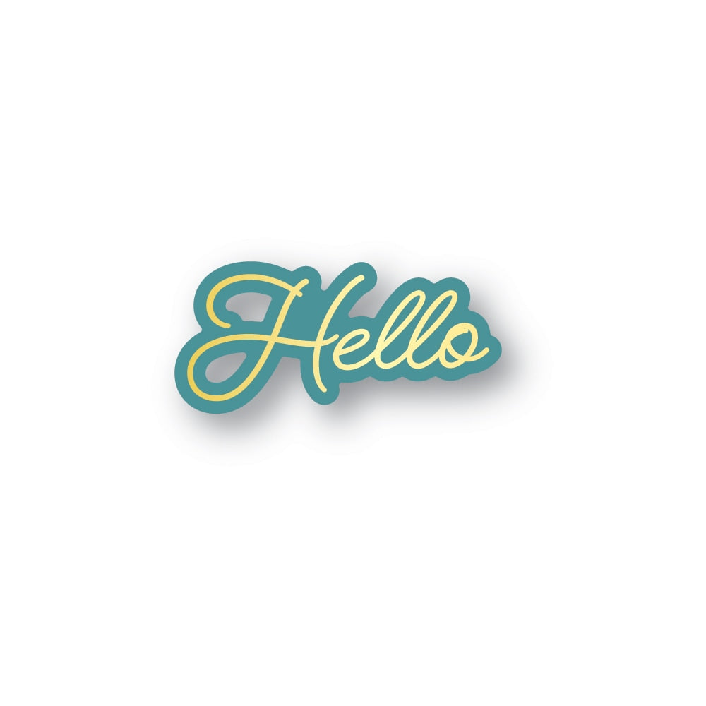 Plaque et matrice Posh Hello Hot Foil