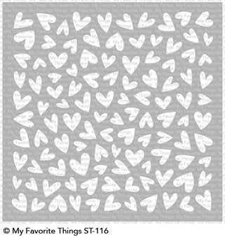 Stencil Lots of Hearts*