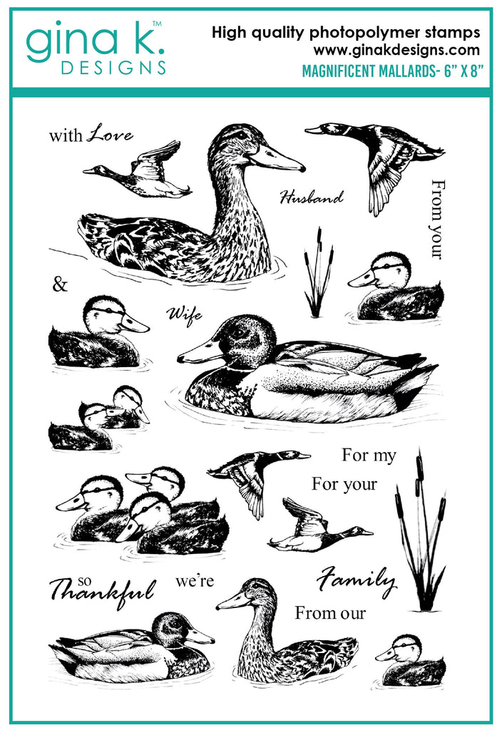 Magnifique jeu de tampons Canards colverts