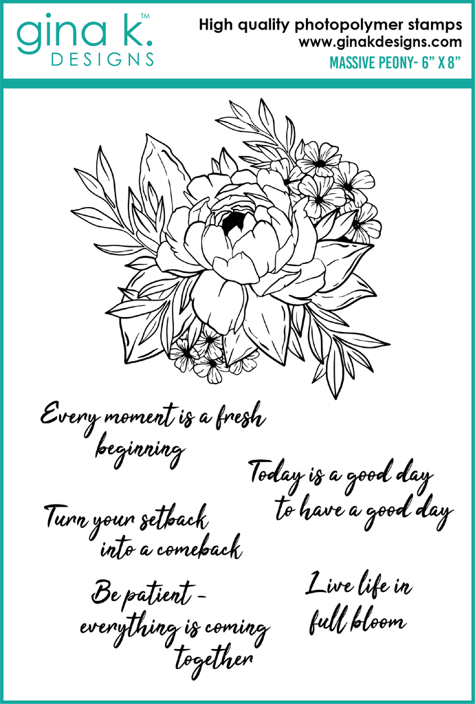Massive Peony Stamp Set - RETIRING