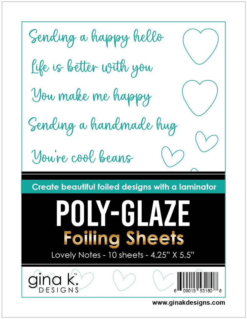 Feuilles d'aluminium Poly-Glaze - Jolies notes