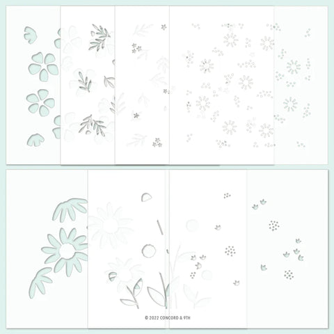 Pack de pochoirs Petal Pushers (7) 4,75 x 4,75