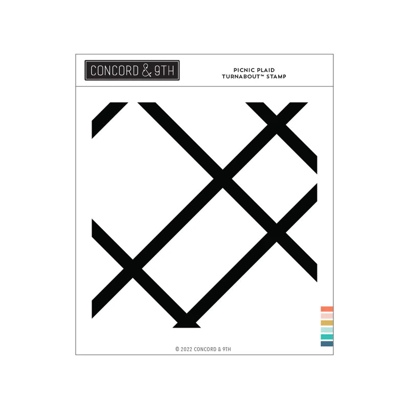 Timbre de retournement à carreaux de pique-nique 6x6