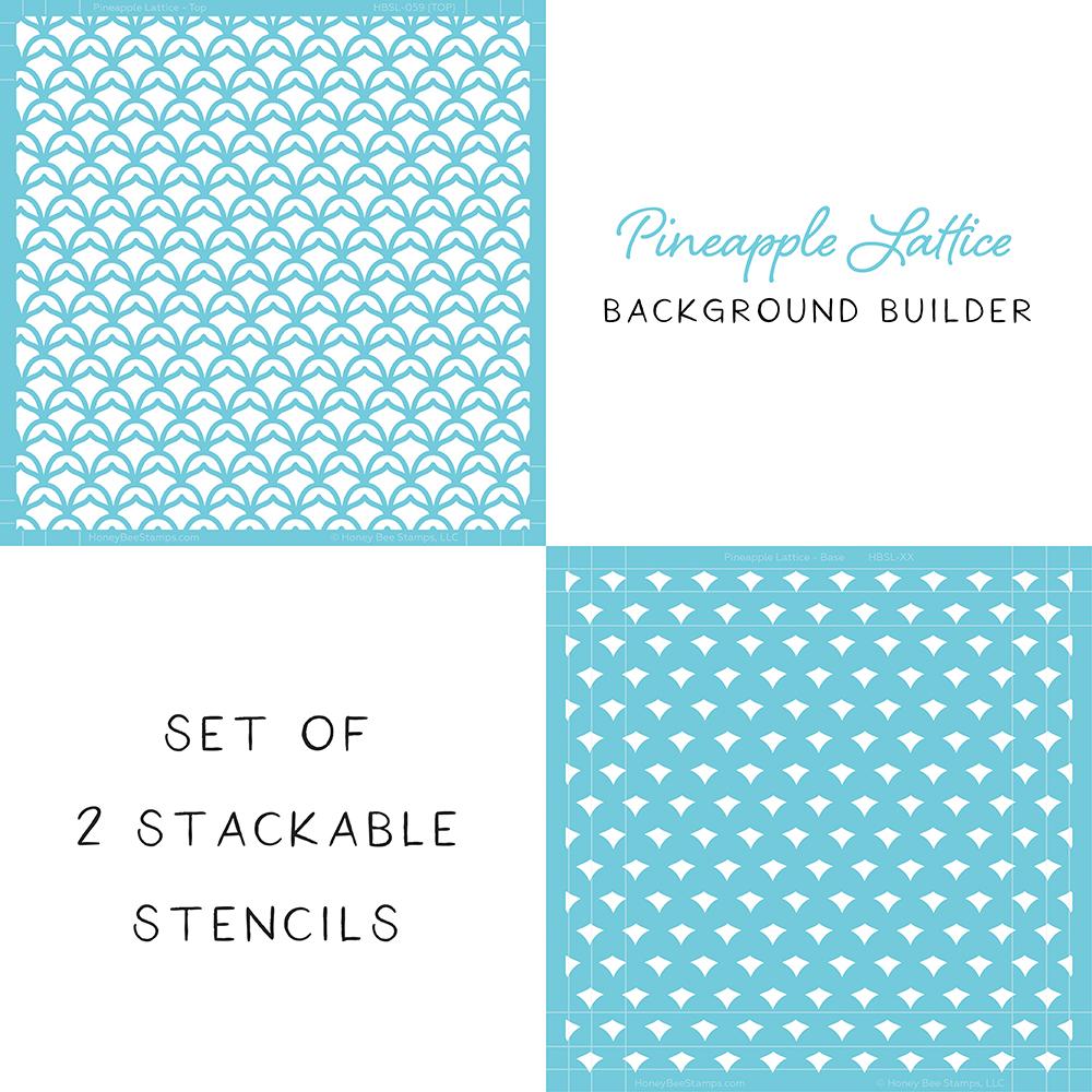 Pineapple Lattice Stencils Set of 2 - RETIRING